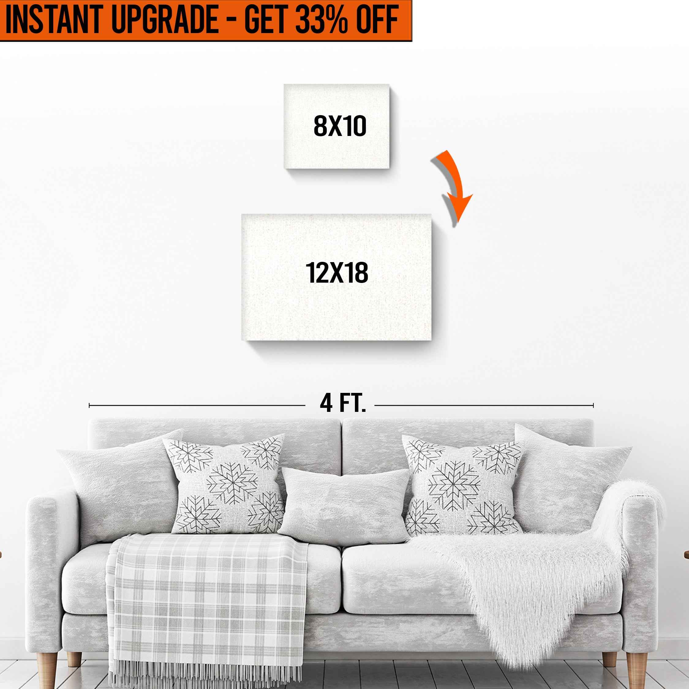 Upgrade Your 8x10 Inches Canvas To 12x18 Inches Canvas
