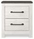 Gerridan - Two Drawer Night Stand - White / Gray