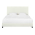 Walker Edison | King Size White Boucle Upholstered Platform Bed