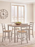 Harperfeld - Dining Room Counter Table Set (Set of 5) - Natural / Gray