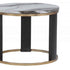 Round End Table For Living Room - Gold / Brown