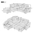 Sleeper Sofa Bed, 2 In 1 Pull Out Sofa Bed L Shape Couch With Storage Ottoman For Living Room, Bedroom Couch And Small Apartment