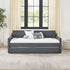 Size Upholstered Daybed With Trundle And USB Charging Armrest
