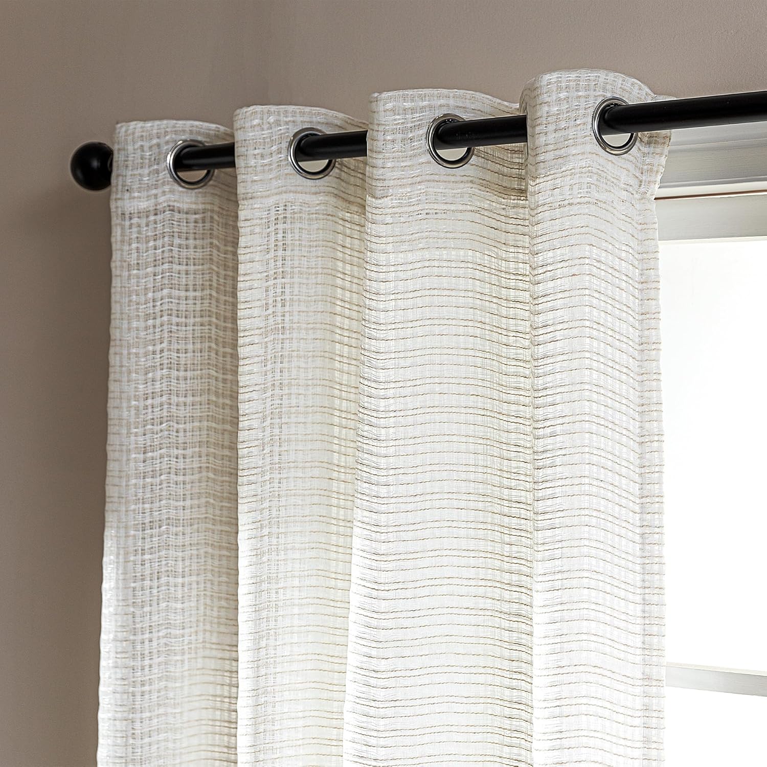Sheer Curtains 2-Piece Set for Living Room/Bedroom