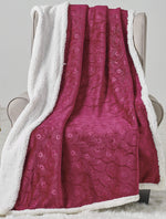 Decor & More Bon Iver Collection Extra Soft Bursting Fireworks Embossed Microplush Throw Blanket with Sherpa Backing (50" x 60")