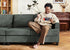 Nolany Sectional Sofa with Storage Ottoman, U Shape Couch with Chaise, Corduroy Modular Sectional Couch for Living Room, Green