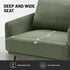 Oversized Accent Chair Set of 2 for Living Room Chairs Reading Arm Chair Comfy Modern Single Sofa Side Chairs with Metal Legs & Soft Cushion for Bedroom, Balcony,Waiting Room (Polyester, Moss Green)