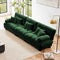 Modular Sectional Sofa, Comfy Cloud Couch 3 Seater Couch, Sectional Couches for Living Room, Modern Chenille Oversized Couches for Bedroom, Sleeper Deep Seat Sofa with Throw Pillows, Green