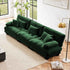 Modular Sectional Sofa, Comfy Cloud Couch 3 Seater Couch, Sectional Couches for Living Room, Modern Chenille Oversized Couches for Bedroom, Sleeper Deep Seat Sofa with Throw Pillows, Green
