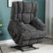Power Lift Chair with Vibration Massage Heat for Elderly People, Dual Motor Electric Lay Flat Recliner Chair with Power-Remote, Standing Assistance Reclining, Chenille Dark Gray
