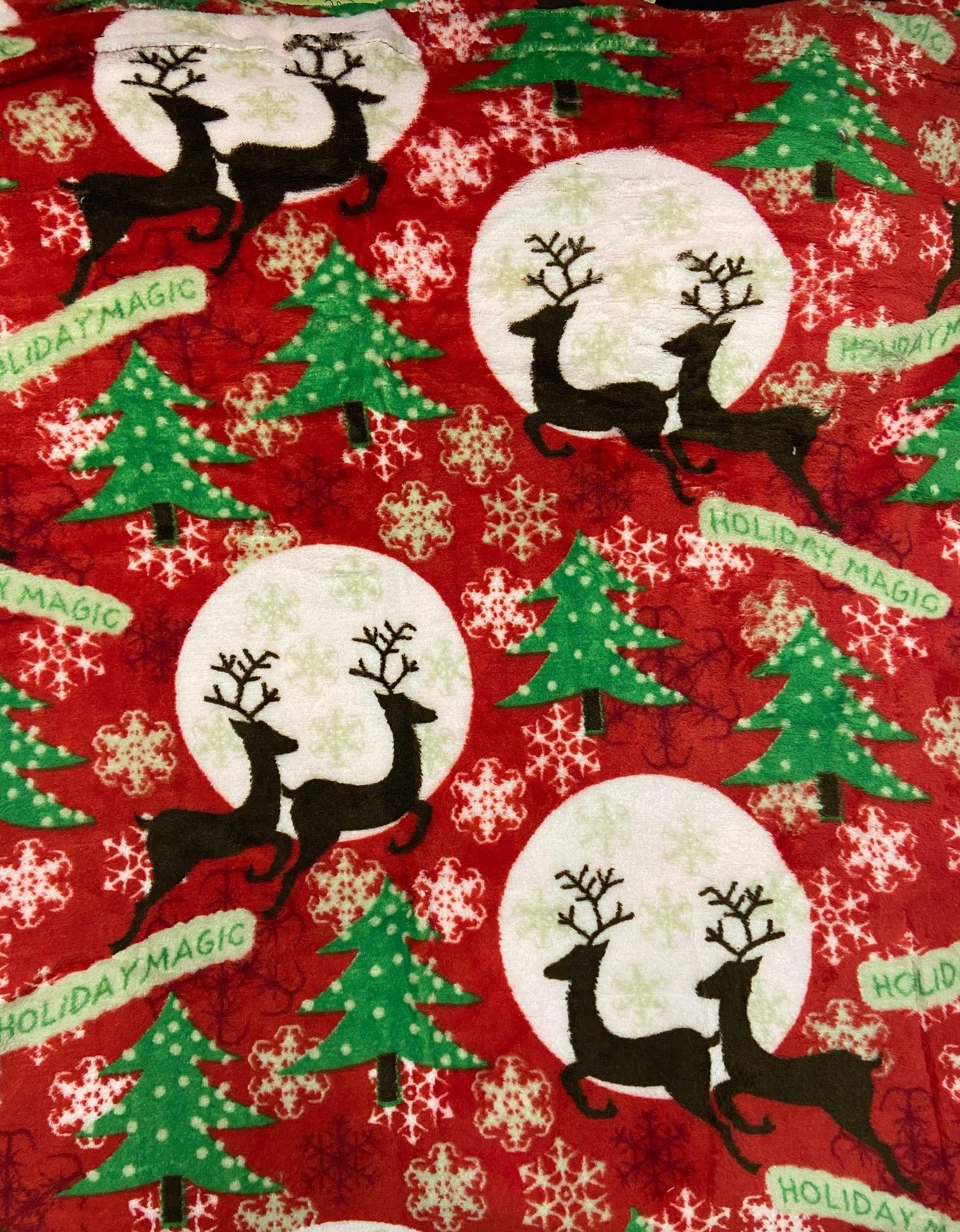 Decor & More Festive Holiday Microplush Throw Blanket (50