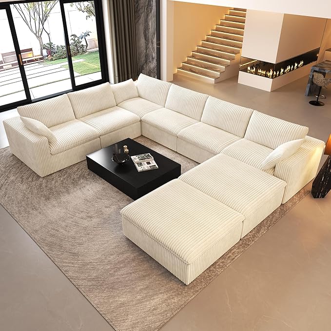 Oversized Modular Sectional Cloud Couch,157.5