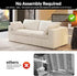 78.74" LoveSeat Cloud Sofa,Modular Sectional Couch,Modern Deep Seat Upholstered Couches with Plush Corduroy Fabric for Living Room Furniture,Bedroom and Apartment,No Assembly Required,White