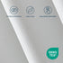 Blackout Curtains for Room Darkening Window Drapes with Rod Pocket 2 Panels Set-White