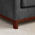 Extra Deep Accent Chair, Comfy Fabric Armchair with Wood Base, Upholstered Single Sofa Chair for Living Room & Bedroom, Boucle Dark Gray