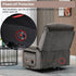 Power Lift Recliner Chair for Adults Elderly Chenille Lay Flat Recliners with Massage Heat, Extended Footrest, Wireless Charging Device, USB Ports, Cup Holder, Lumbar Pillow Up to 400LBS