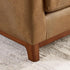 Extra Deep Accent Chair, Comfy Fabric Armchair with Wood Base, Upholstered Single Sofa Chair for Living Room & Bedroom, Faux Leather Brown