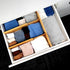 Utoplike Bamboo Dresser Drawer Dividers, 4'' High Adjustable Drawer Organizers for Clothing, Spring Loaded, Works in Kitchen, Bathroom, Bedroom, Drawer, Desk, 4 pcs