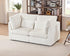Oversized Modular Sofa, Extra Deep Cloud Corduroy Sectional Couch with Ottoman Chaise, Fluffy Corduroy 2 Seater Sofa Bed for Living Room, Villa (Loveseat Sofa, Corduroy White)