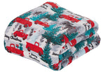 Decor & More Festive Holiday Microplush Throw Blanket (50" x 60") - Forest Friends