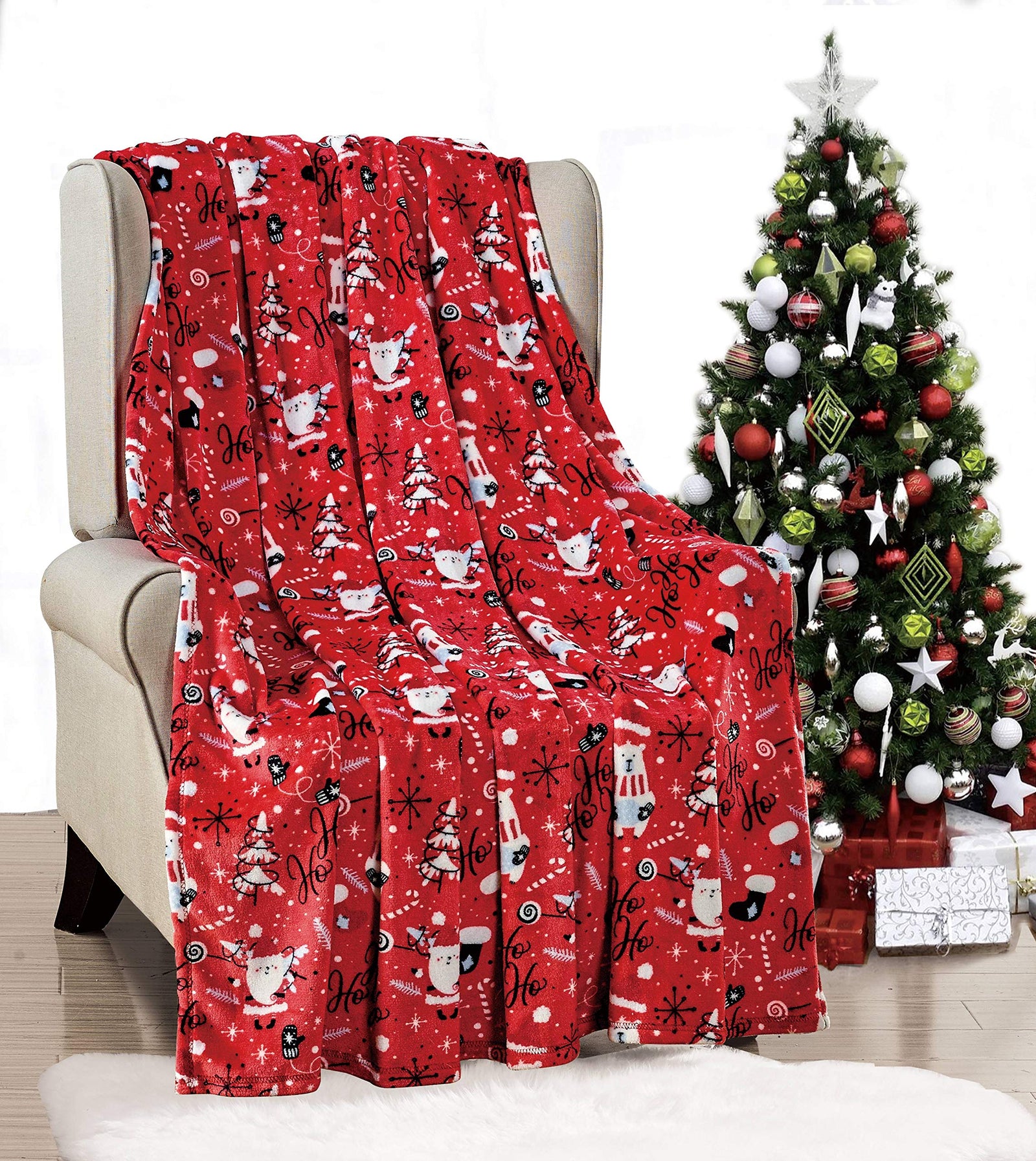 Decor & More Home Essentials Christmas Throw
