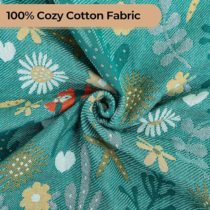 Boho Throw Blanket, 100% Organic Cotton Skin-Friendly Breathable Ultra Soft Bed Quilt Throw - All Season Blue & Red FishFarmhouse Decor Blanket for Sofa Couch Chair and Gift. 60