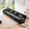Modular Sectional Sofa Cloud Couch 4-Seater Deep Seat Sofa Couch, Oversized Couch Bed Sectional Couch with Round Bolster Armrests 6 Pillows, Modern Sofa Chair Comfy Couch(Gray)