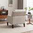 Kidol & Shellder Oatmeal Oversized Accent Chair for Living Room Set of 2 Modern Reading Chair with Back Wide Upholstered Comfy Single Sofa Chair Bedroom Lounge Side Corner Boucle Fabric Armchair