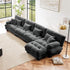 Modern L-Shaped Couch, 4-Seater Cloud Couch, Oversized Loveseat Sectional Sofa, Chenille Fabric, Grey