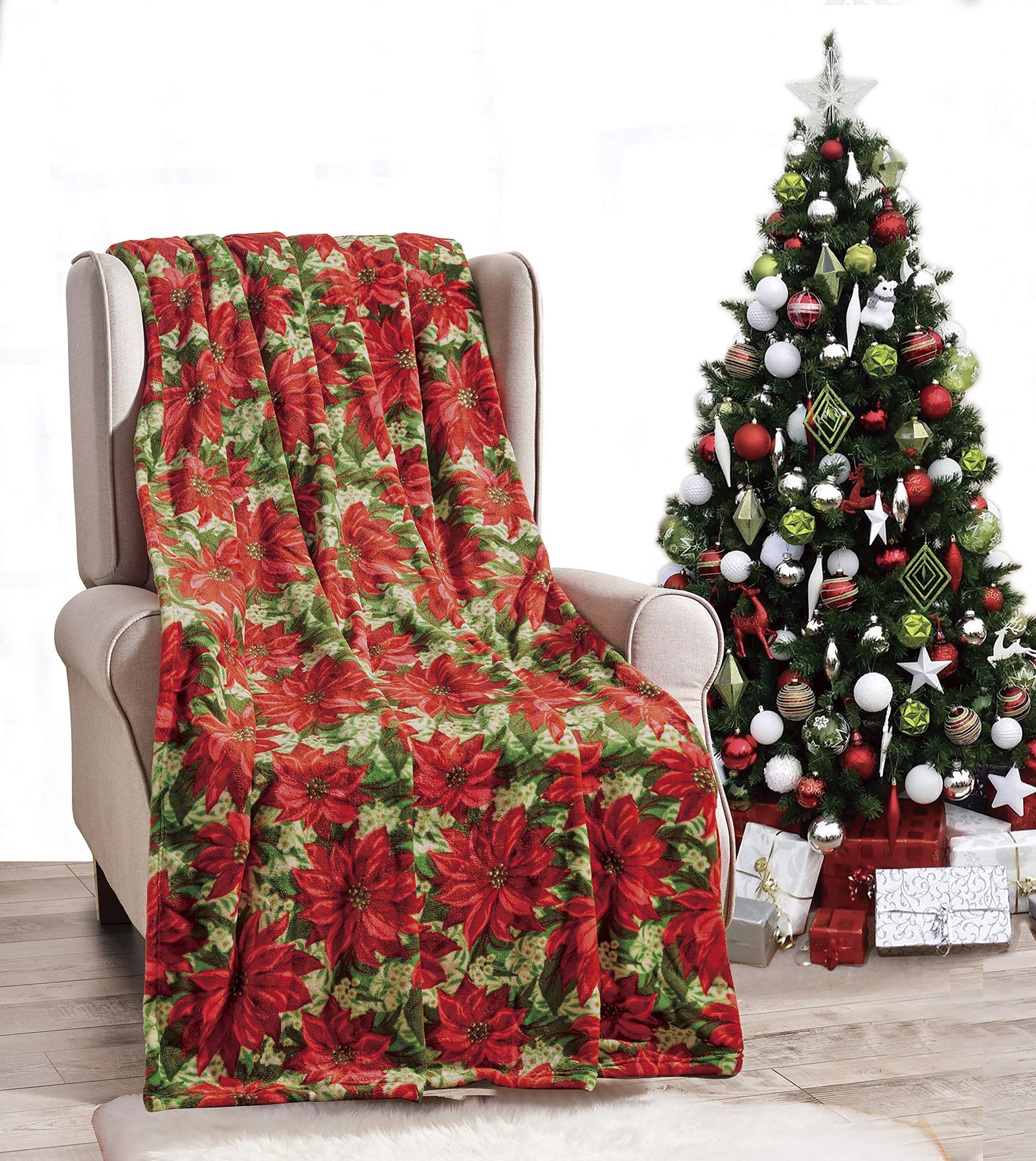 Decor & More Home Essentials Christmas Throw (50