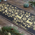 DaDa Bedding Magical Golden Reindeer Woven Tapestry Dining Table Runner (18272)