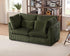Oversized Modular Sofa, Extra Deep Cloud Corduroy Sectional Couch with Ottoman Chaise, Fluffy Corduroy 2 Seater Sofa Bed for Living Room, Villa (Loveseat Sofa, Corduroy Green)