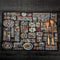 DaDa Bedding Set of 4-Pieces Ethnic Ornaments Geometric Black Tapestry Dining Placemats 13” x 19” (18118)