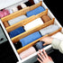 Utoplike Bamboo Dresser Drawer Dividers, 4'' High Adjustable Drawer Organizers for Clothing, Spring Loaded, Works in Kitchen, Bathroom, Bedroom, Drawer, Desk, 4 pcs