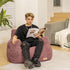 Bean Bag Chair with Filler, Bean Bag Sofa with Tufted Soft Stuffed Filling, Fluffy and Lazy Sofa, Comfy Cozy BeanBag Chairs with Memory Foam for Dorm, Apartment, Living Room (Red)