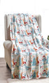 Decor & More Festive Holiday Microplush Throw Blanket (50" x 60") - Forest Friends