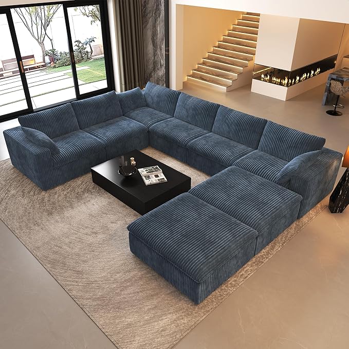 Oversized Modular Sectional Cloud Couch,157.5