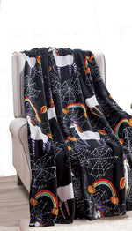 Decor & More Happy Halloween Microplush Throw Blanket (50" x 60")