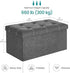 SONGMICS Mazie Collection - 30 Inches Ottoman Storage Bench, 21 Gal. Folding Chest with Breathable Linen-Look Fabric, Load up to 660 lb, for Entryway, Living Room, Bedroom, Dark Gray ULSF001G01
