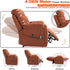 4 OKIN Motor Power Lay Flat Lift Recliner Chair for Elderly Adults Extra Large Recliners with Massage Heat, Adjustable Head-Back-Lumbar-Leg-Support, Extended Footrest, 2 Cup Holders