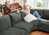 Nolany Sectional Sofa with Storage Ottoman, U Shape Couch with Chaise, Corduroy Modular Sectional Couch for Living Room, Green