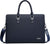 Genuine Leather Business Briefcase 15.6 Inch Laptop Bag Multi Compartment