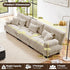 Modular Sectional Sofa Cloud Couch 3-Seater Deep Seat Sofa Couch, Oversized Couch Bed Sectional Couch with Round Bolster Armrests 5 Pillows, Modern Sofa Chair Comfy Couch