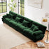 Modular Sectional Sofa, Comfy Cloud Couch 4 Seater Couch, Sectional Couches for Living Room, Modern Chenille Oversized Couches for Bedroom, Sleeper Deep Seat Sofa with Throw Pillows, Green
