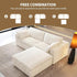 78.74" L Shaped Modern Sofa Modular Sectional Cloud Couch with Ottoman,Upholstered Couches with Plush Corduroy Fabric for Living Room Furniture,Bedroom and Apartment,No Assembly Required,White