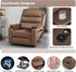 Power Lift Recliner Chair for Adults Elderly Lay Flat Velvet Recliners with Massage Heating, Extended Footrest, Wireless Charging Device, USB Ports, Cup Holder, Lumbar Pillow