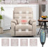 Power Lift Recliner Chair for Adults Elderly Lay Flat Velvet Recliners with Massage Heating, Extended Footrest, Wireless Charging Device, USB Ports, Cup Holder, Lumbar Pillow