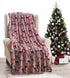 Decor & More Festive Holiday Microplush Throw Blanket (50" x 60") - Reindeer Silhouette