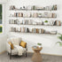 Heimlove 36 Inch Floating Bookshelves Set of 3,Wall Bookshelf Heavy Duty Wall Mounted Bookshelves for Living Room,Bedroom,Kitchen,Laundry Room Storage & Decor,Silver Grey