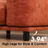 Modern Minimalist Chenille Modular Sectional Sofa, Oversized U-Shaped Couch with Movable Ottoman, Thick Cushions, Upholstered Sofa for Living Room, Bedroom, Office, Apartment Orange 2 Ottoman